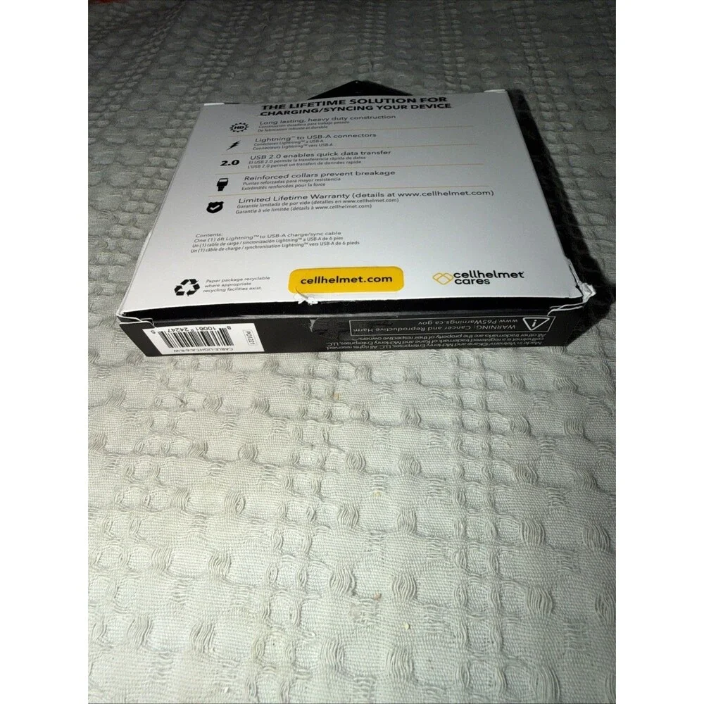 Cellhelmet 6ft Lightinging To USB-A Cable